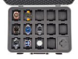 MC-CASES® Uhrenkoffer Transportkoffer für bis zu 14 Uhren - Luxury Line - Aluminium Koffer handgemacht