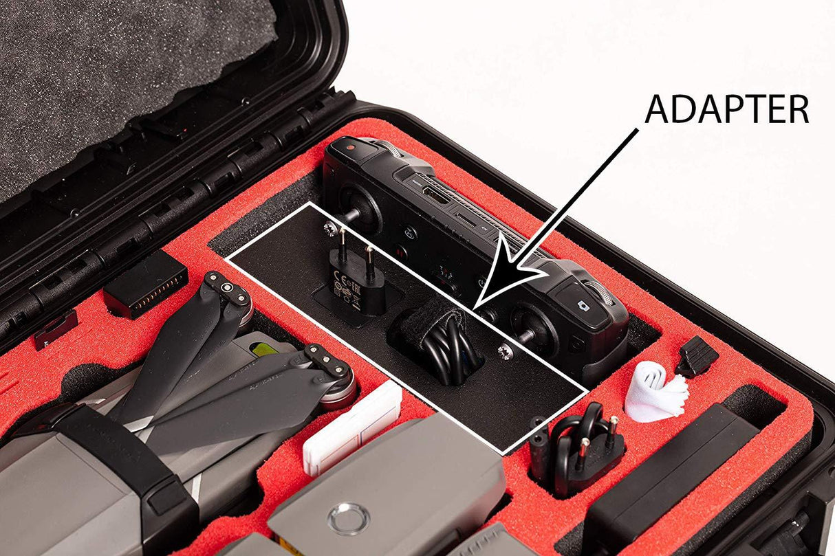 MC-CASES ® Adapter/Einsatz für DJI Smart Controller passend für Mavic 2 Explorer Koffer - Einsatz für Multifunktionsfach