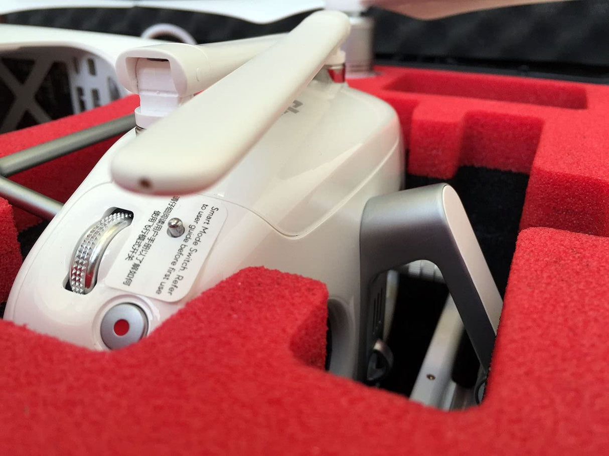 MC-CASES® Professioneller Koffer Transportkoffer passend für DJI Phantom 4 Professional Plus und Obsidian mit Platz für 6 Akkus + Zubehör IP67 wasserdicht