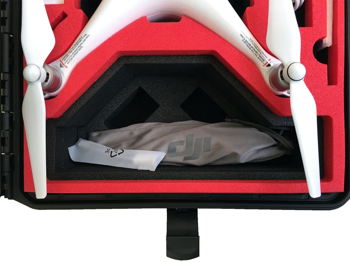 MC-CASES® Professioneller Koffer Transportkoffer passend für DJI Phantom 4 Professional Plus und Obsidian mit Platz für 6 Akkus + Zubehör IP67 wasserdicht