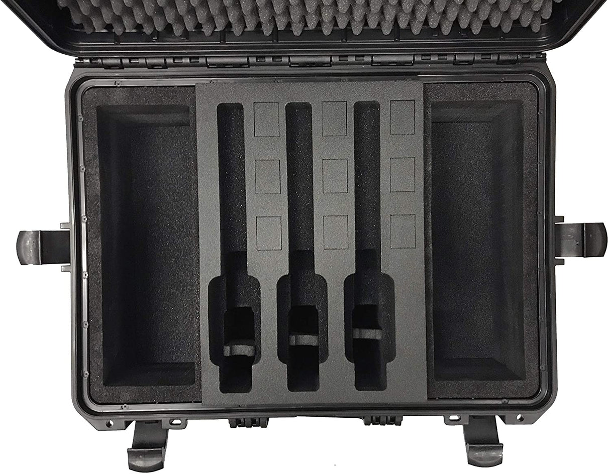 MC-CASES® Professioneller Pistolenkoffer für bis zu 5 Pistolen und 9 Magazine