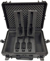 MC-CASES® Professioneller Pistolenkoffer für bis zu 5 Pistolen und 9 Magazine