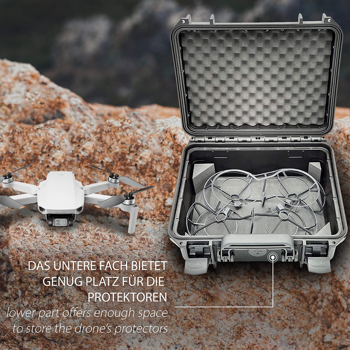 MC-CASES® Professioneller Koffer für DJI Mini 2 oder Mini 1