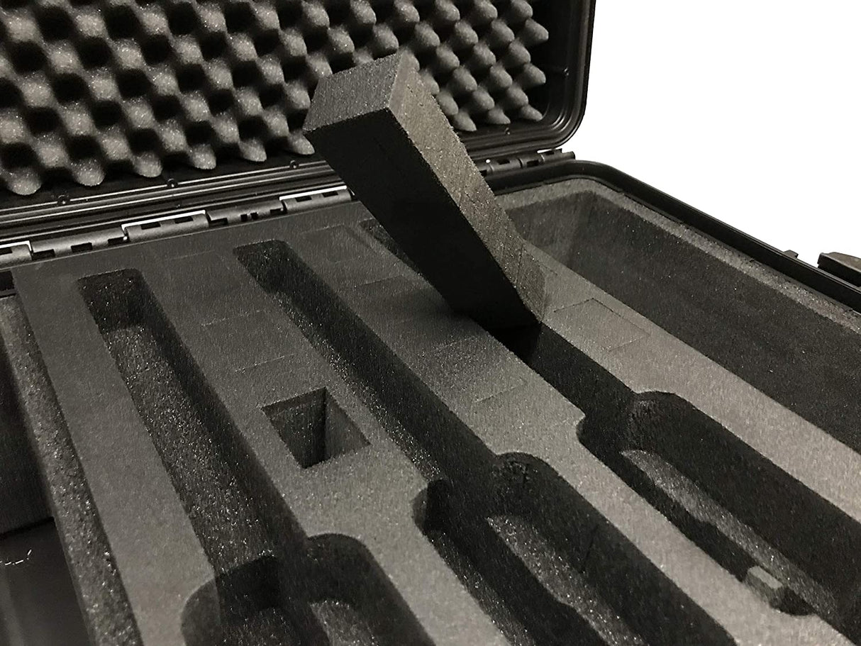 MC-CASES® Professioneller Pistolenkoffer für bis zu 5 Pistolen und 9 Magazine