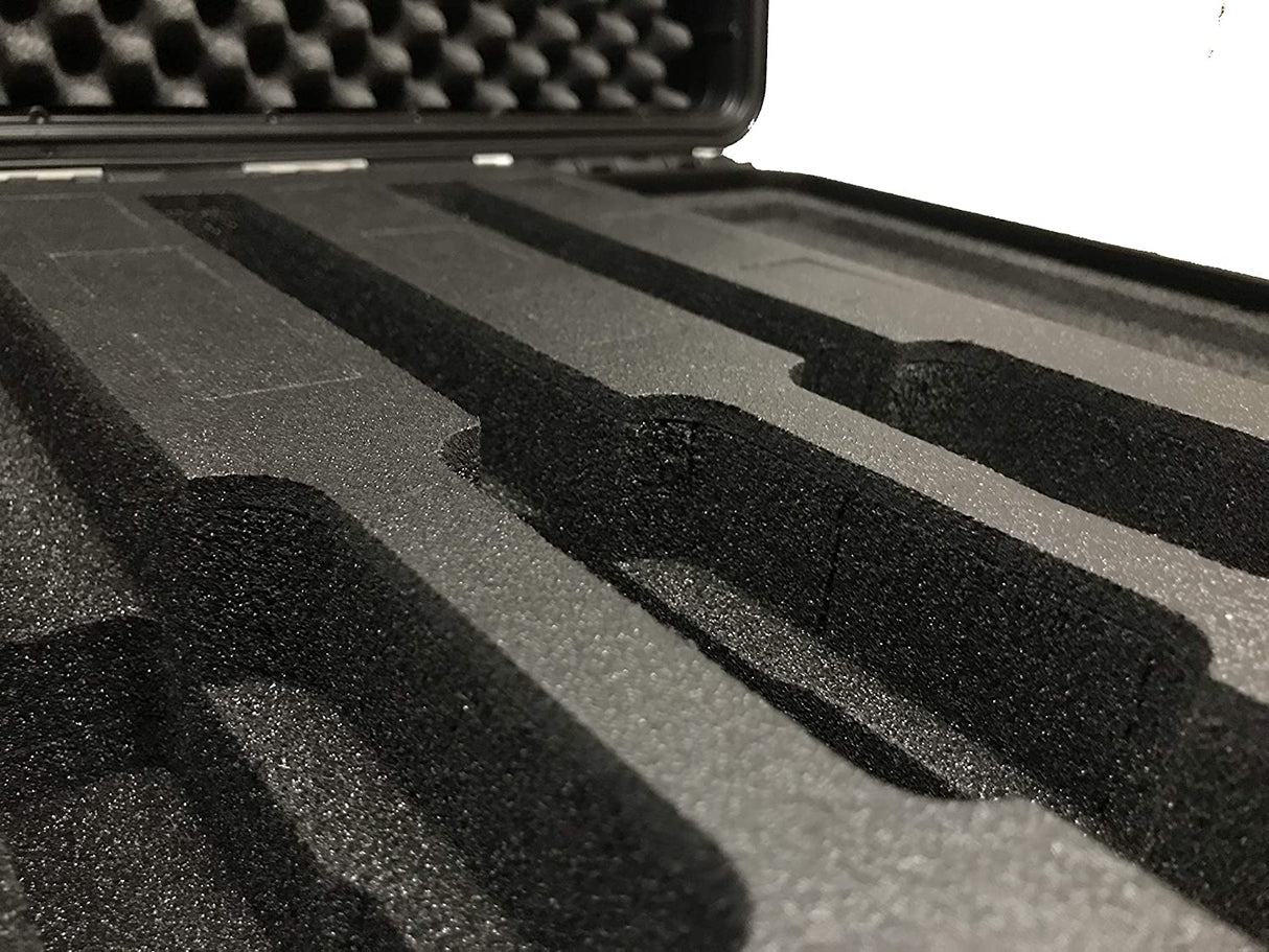 MC-CASES® Professioneller Pistolenkoffer für bis zu 5 Pistolen und 9 Magazine