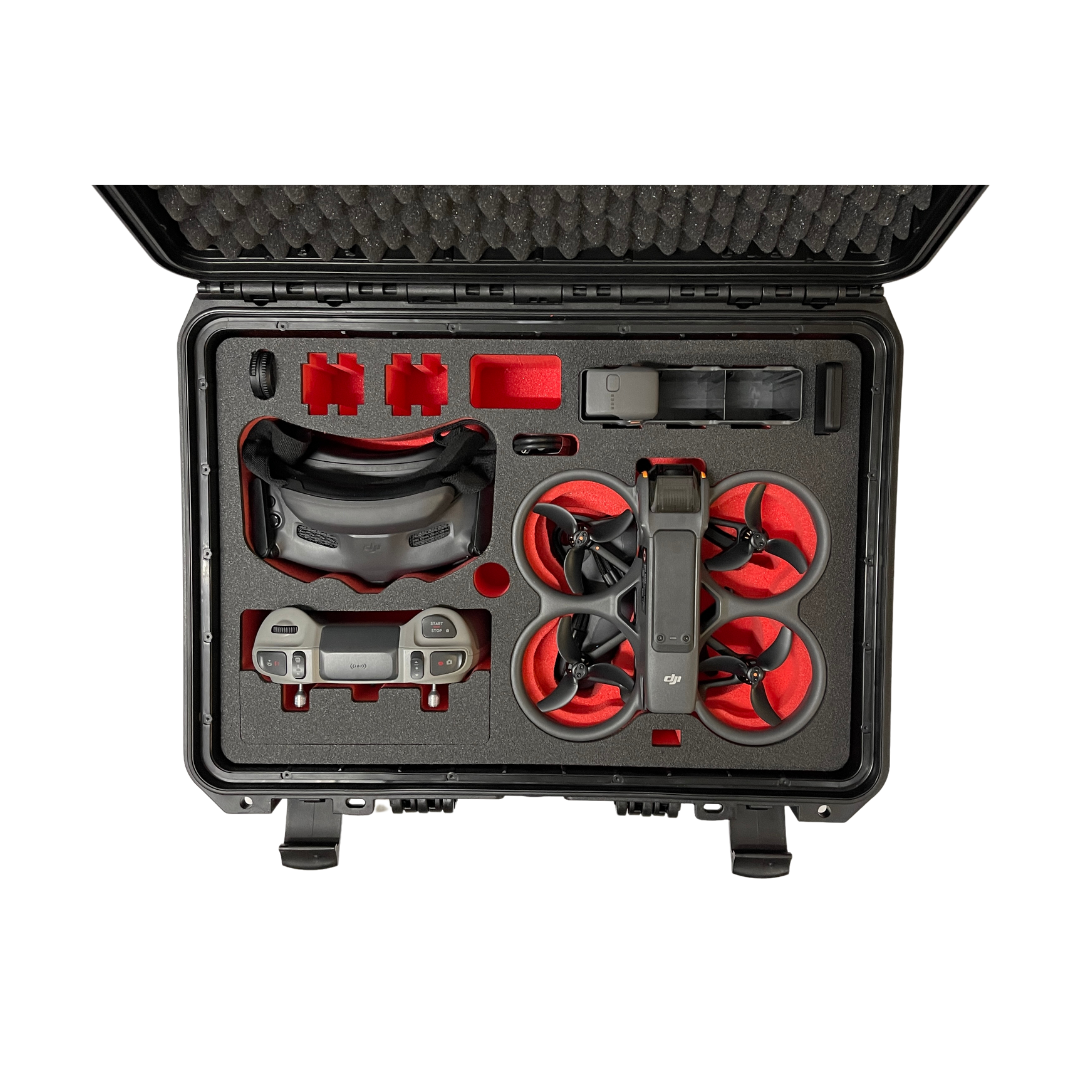 MC-CASES® Professioneller Koffer für DJI Avata 2 Combo - DJI RC Motion 3 - DJ Goggles 3