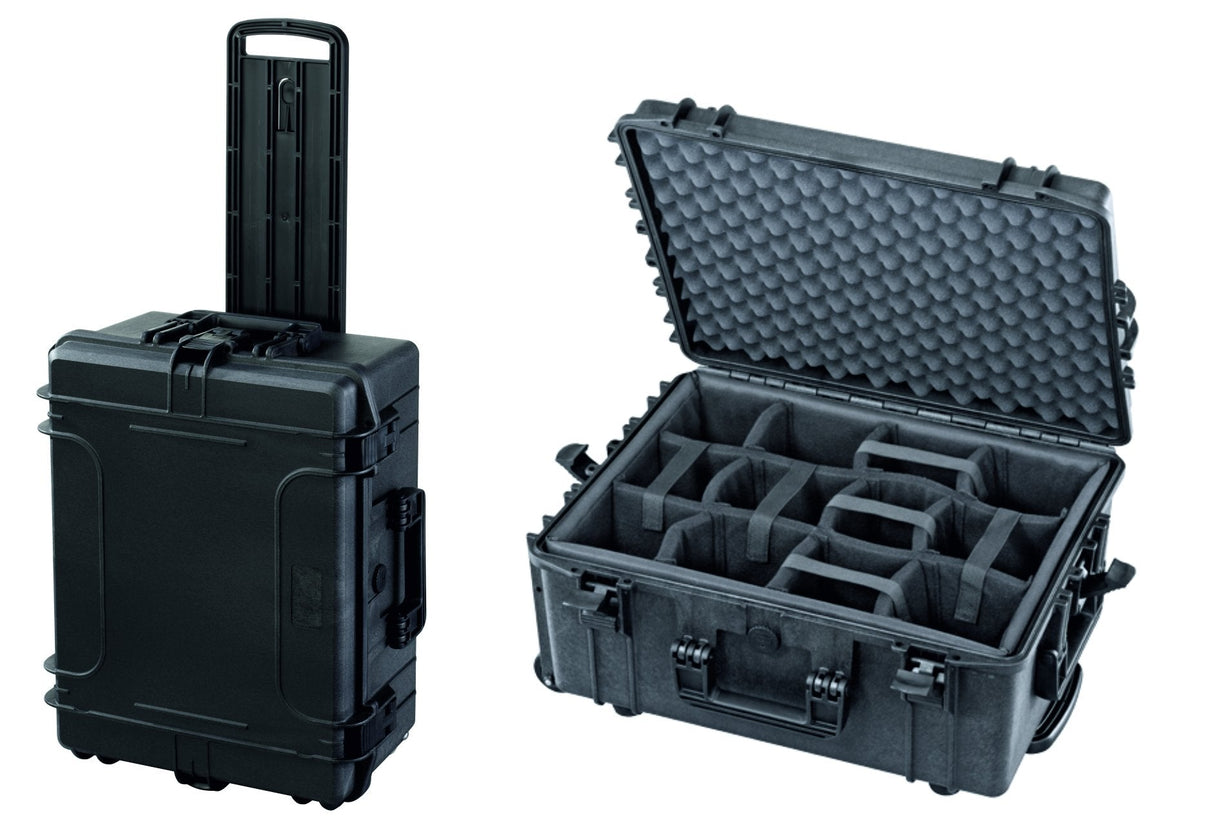 MC-CASES® MAX540H245 Hartschalen Trolley Transportkoffer Außenmaß 594x473x270mm