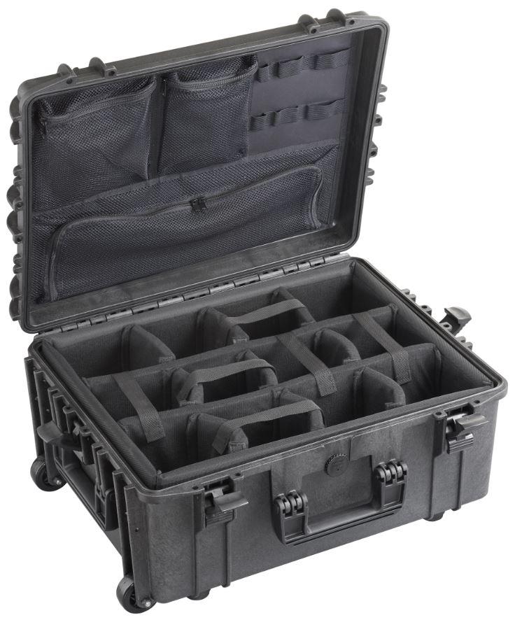 MC-CASES® MAX540H245 Hartschalen Trolley Transportkoffer Außenmaß 594x473x270mm