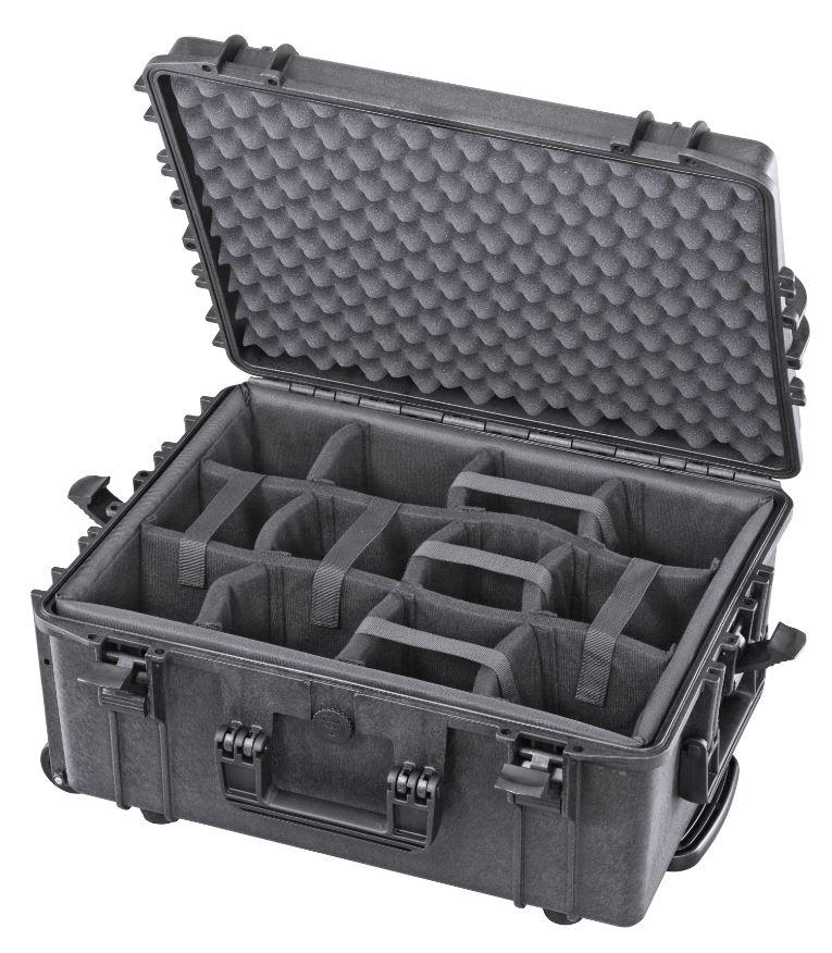 MC-CASES® MAX540H245 Hartschalen Trolley Transportkoffer Außenmaß 594x473x270mm