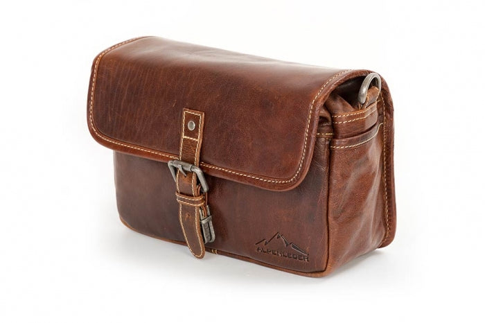 Alpenleder Kameratasche Camera Bag Presse Brandy Buff Crumple