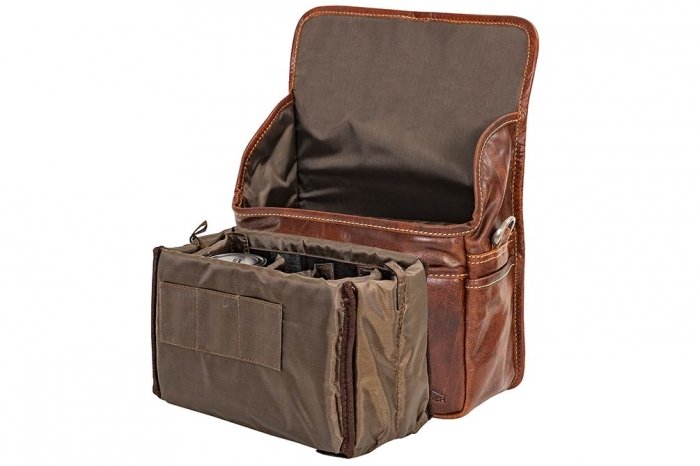 Alpenleder Kameratasche Camera Bag Presse Brandy Buff Crumple