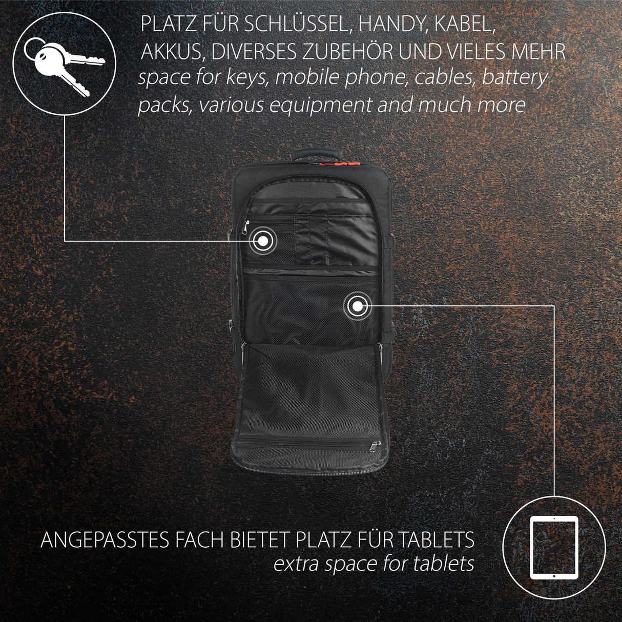 MC-CASES® Rucksack für DJI Mini 3 Pro und viel Zubehör