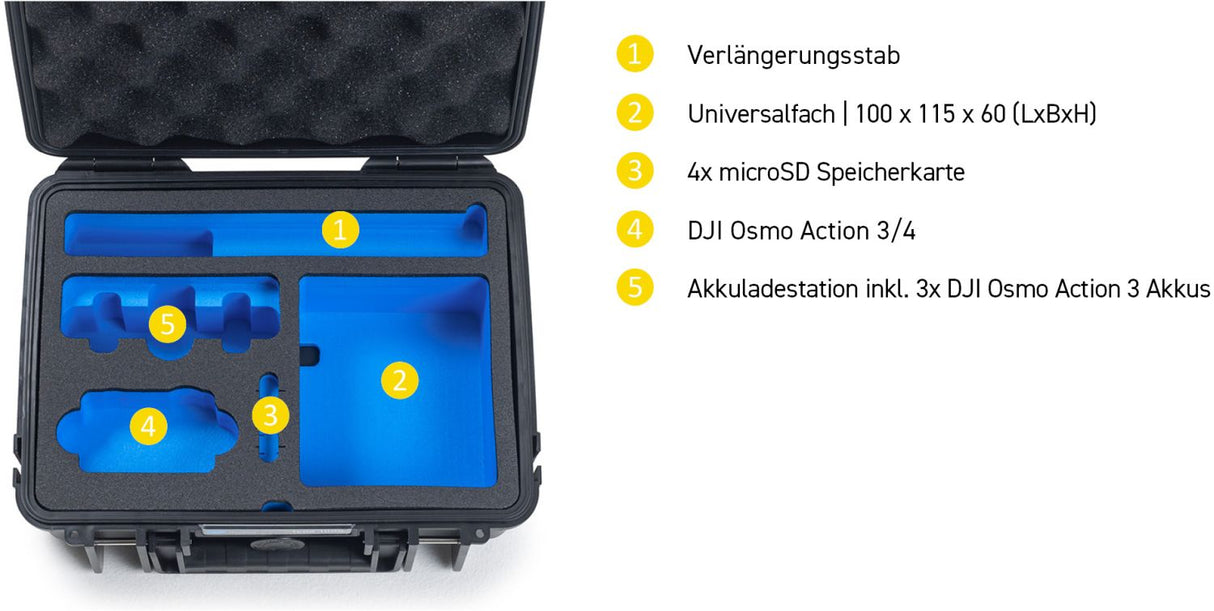 B&W DJI Action 3 Case Typ 1000 Fotokoffer Videokoffer