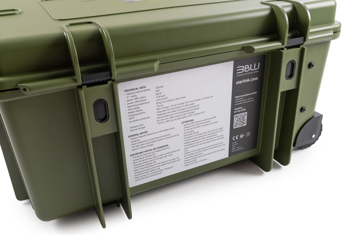 B&W starlink.case Pro1500 Starlink Transportkoffer versch. Farben 66 x 49 x 33,5cm