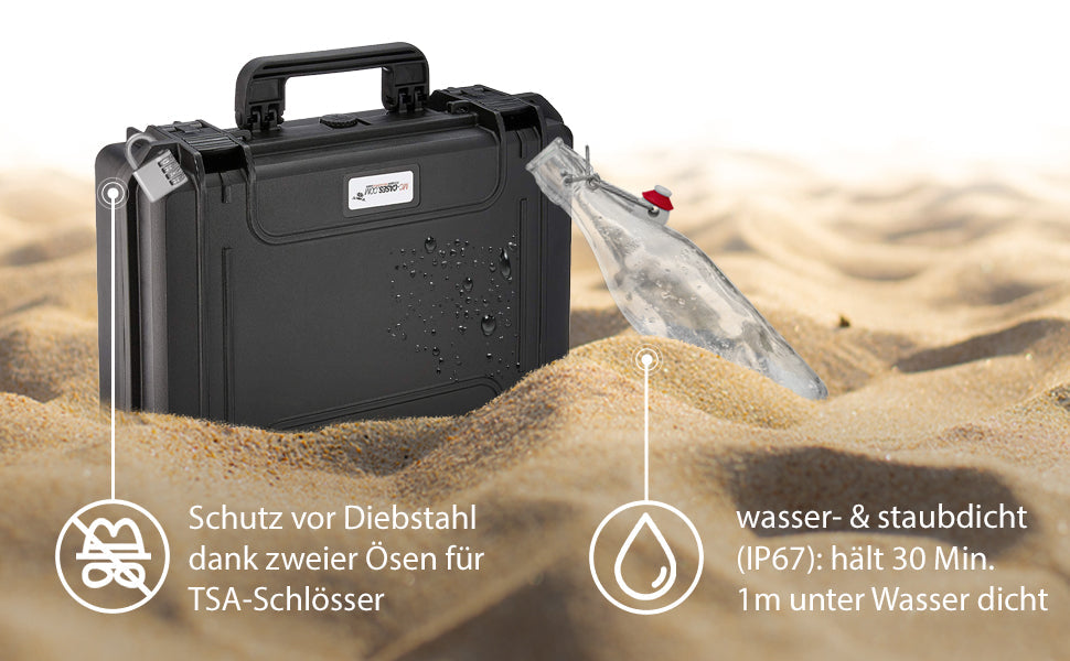 MC-CASES® Professioneller Koffer für DJI Mini 3 Pro Platz für bis zu 9 Akkus