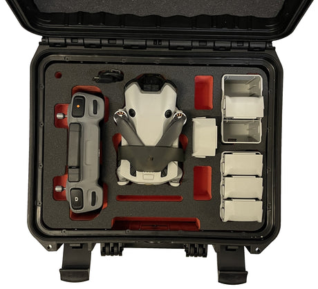 MC-CASES® Professioneller Koffer für DJI Mini 4 Pro und RC2 Controller für Fly More Combo