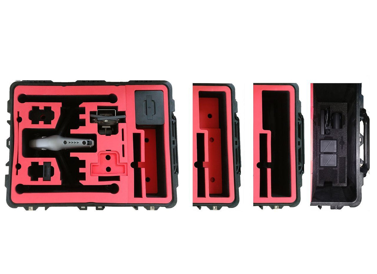 MC-CASES® Professioneller Transportkoffer für DJI Inspire 2 - Landing Mode - Platz für X4S/X5S - 20 Batterien, Objektive uvm